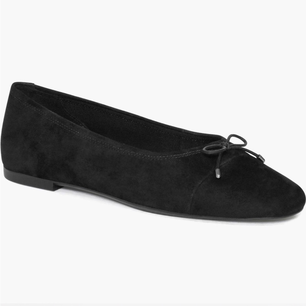 Vagabond Jolin Black Suede Flat with Bow